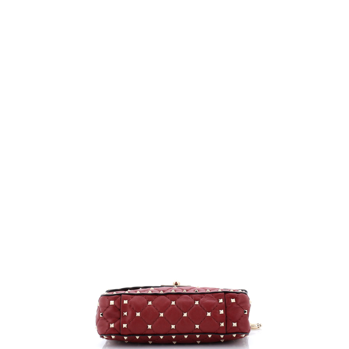 Pre Owned Valentino Garavani Rockstud Spike Flap Bag Quilted Leather Small