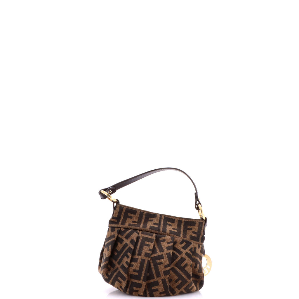 Pre owned Fendi Chef Handle Bag Zucca Canvas Mini