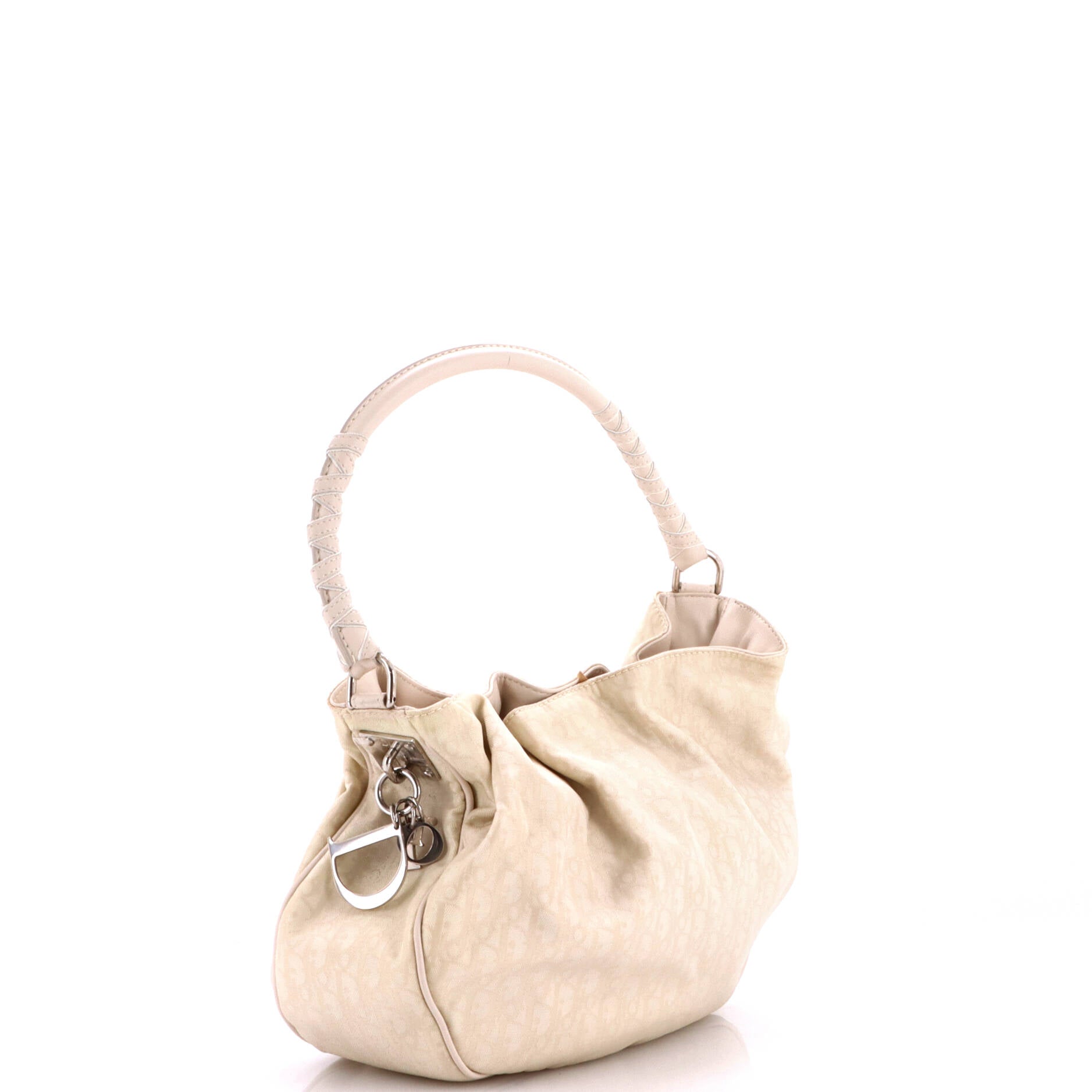 Pre Owned Christian Dior Vintage Lovely Hobo Diorissimo Canvas Medium