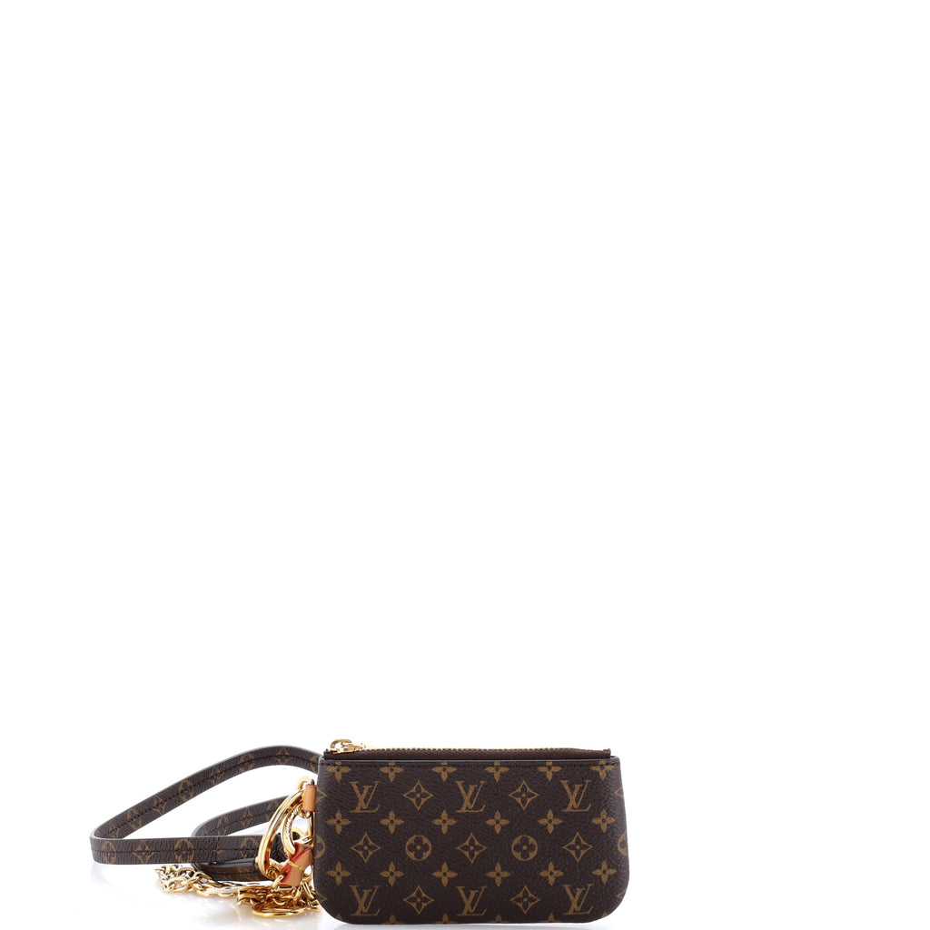 Pre Owned Louis Vuitton Phone Holder with Charms Monogram Canvas