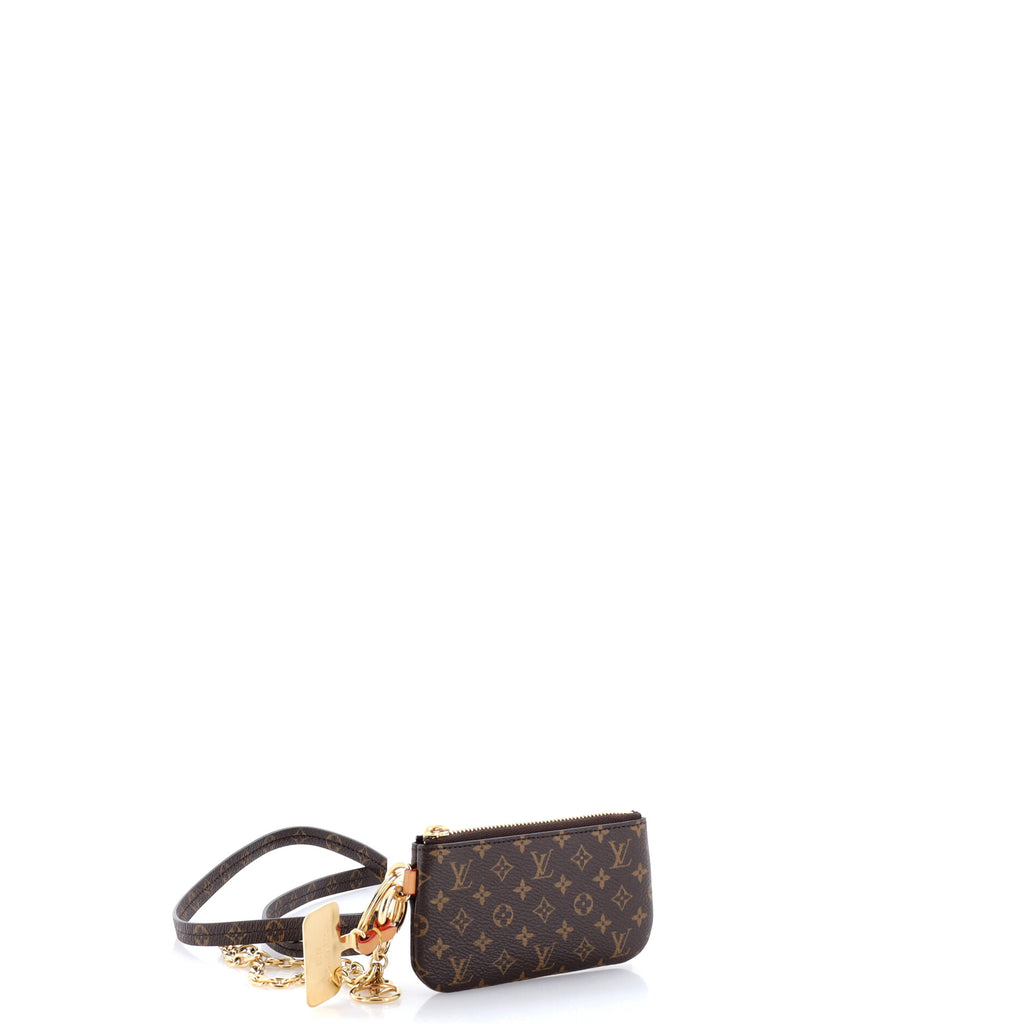 Pre Owned Louis Vuitton Phone Holder with Charms Monogram Canvas