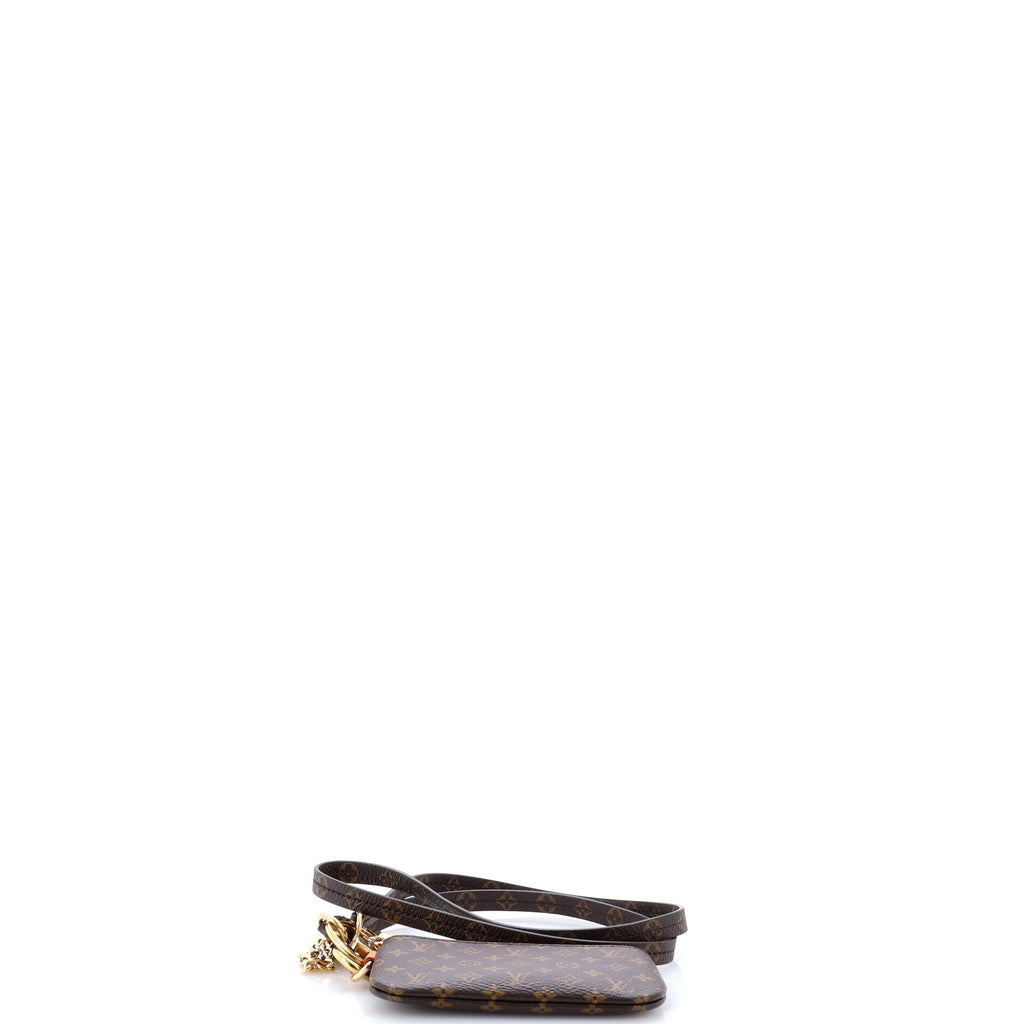 Pre Owned Louis Vuitton Phone Holder with Charms Monogram Canvas
