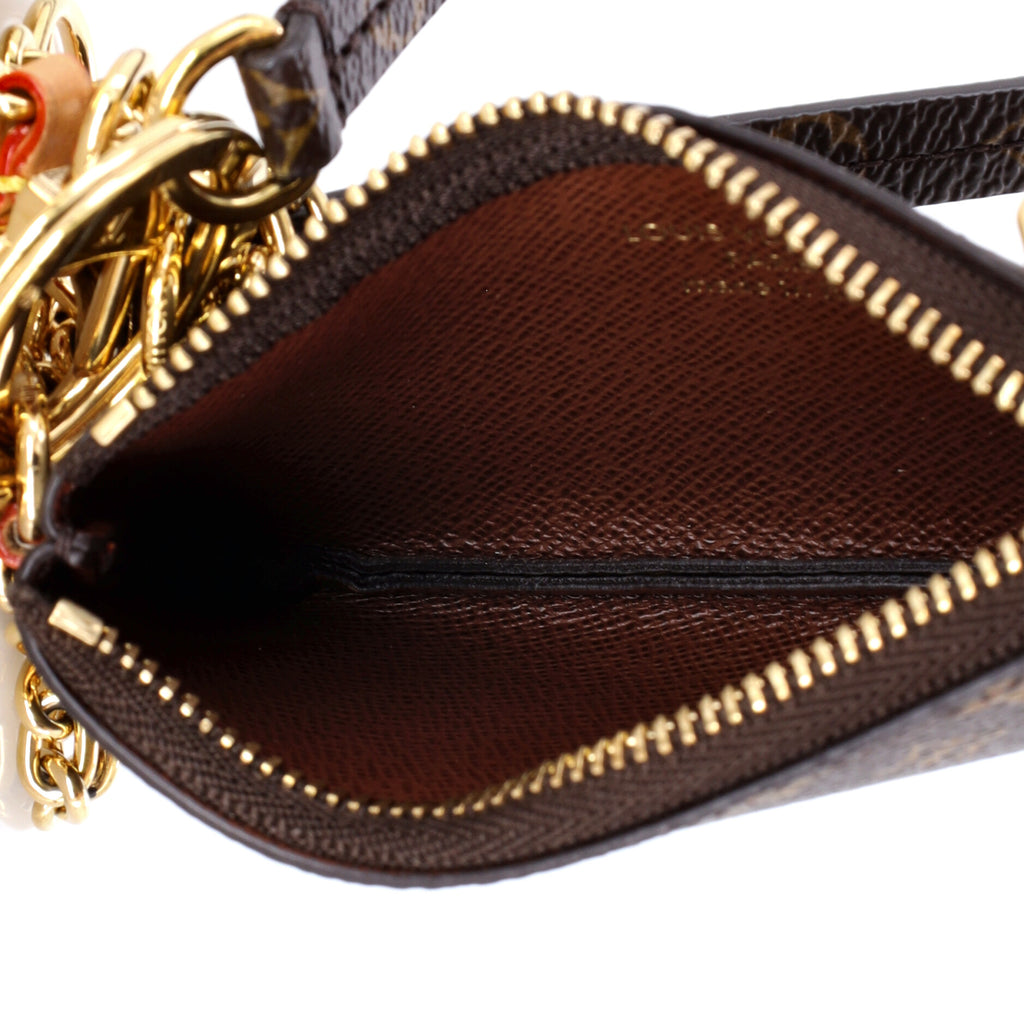Pre Owned Louis Vuitton Phone Holder with Charms Monogram Canvas