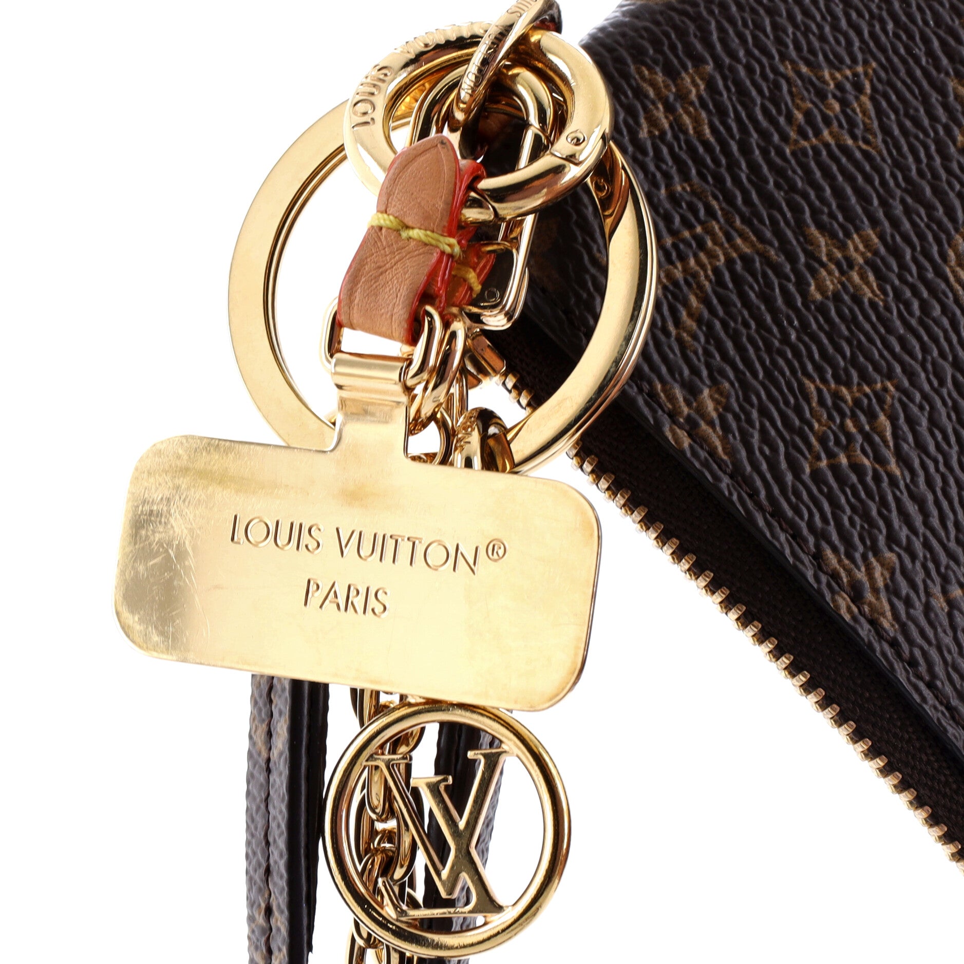 Pre Owned Louis Vuitton Phone Holder with Charms Monogram Canvas