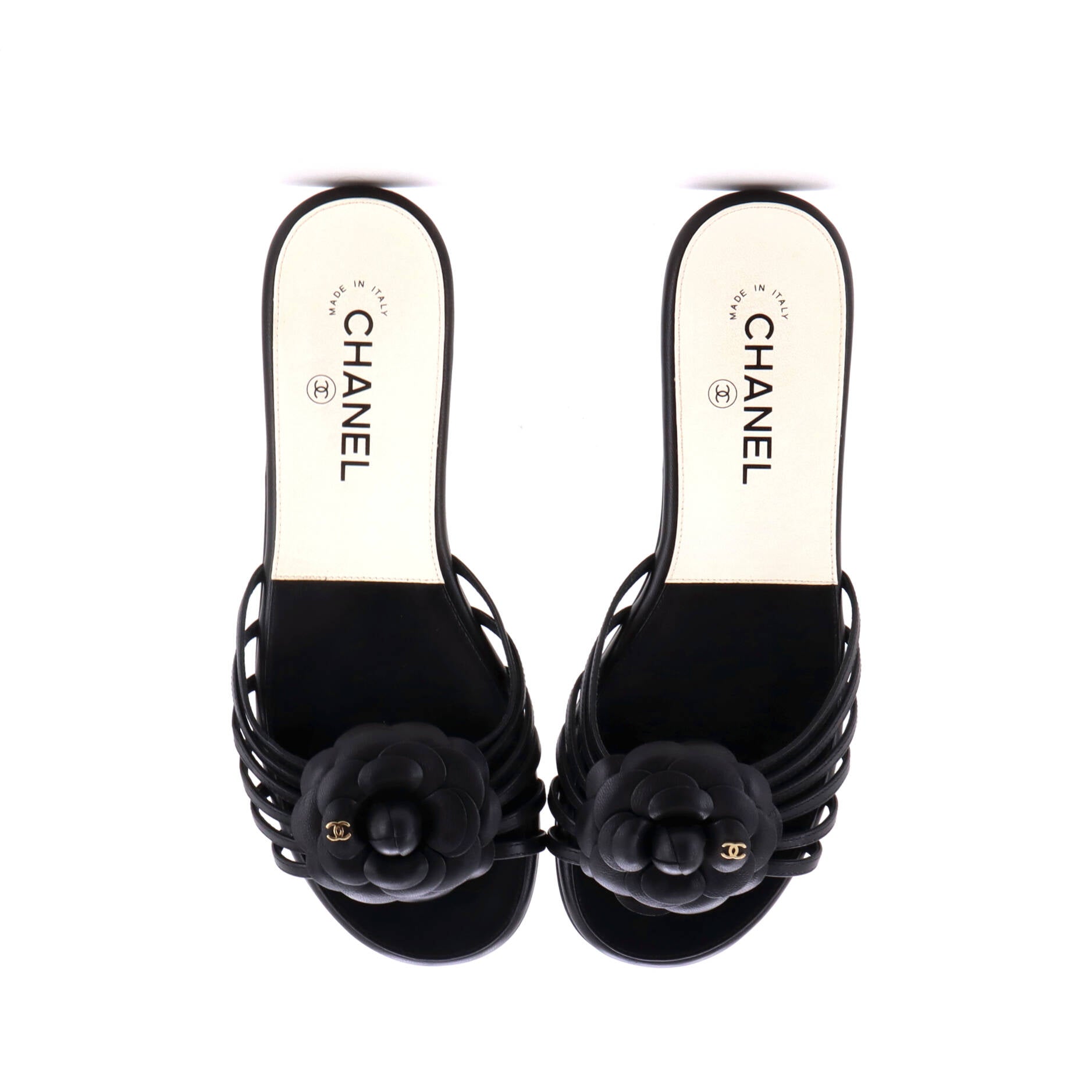 Pre Owned Chanel Women's Camellia Mule Sandals Leather