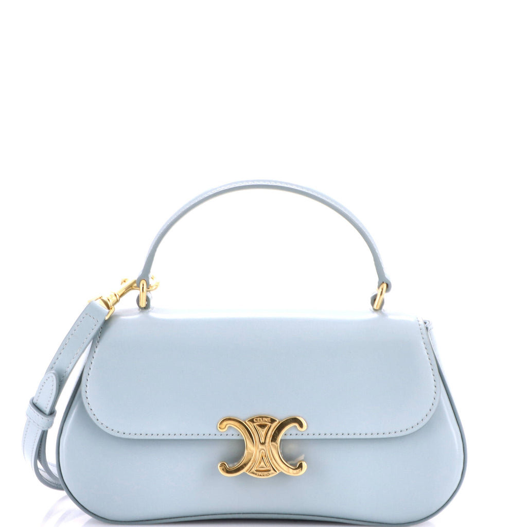 Pre Owned Celine Lola Triomphe Top Handle Bag Leather Teen