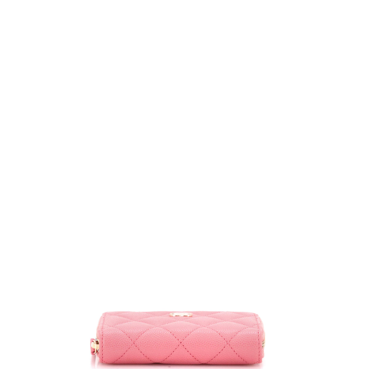 Pre Owned Chanel Classic Zip Around Card Holder Coin Purse Quilted Caviar Small