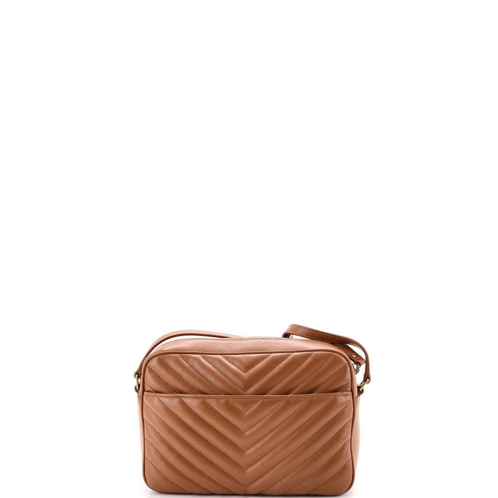 Pre Owned Saint Laurent Lou Camera Bag Matelasse Chevron Leather Small