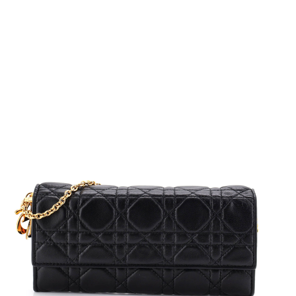 Pre Owned Christian Dior Lady Dior Croisiere Chain Wallet Cannage Quilt Lambskin