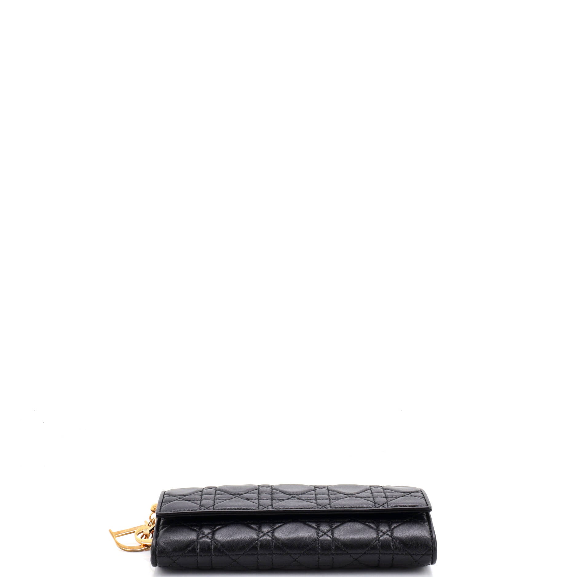 Pre Owned Christian Dior Lady Dior Croisiere Chain Wallet Cannage Quilt Lambskin