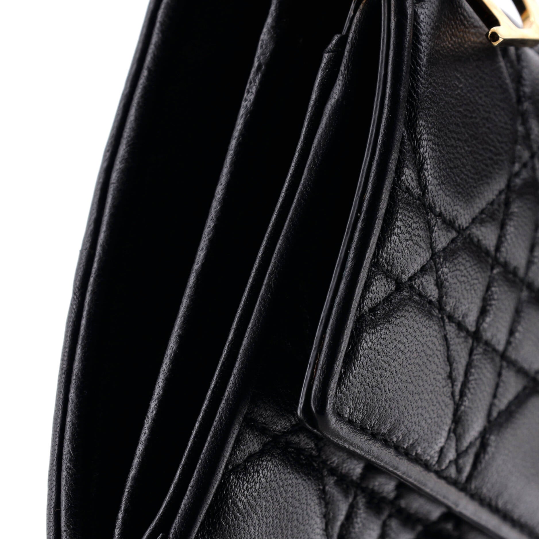 Pre Owned Christian Dior Lady Dior Croisiere Chain Wallet Cannage Quilt Lambskin