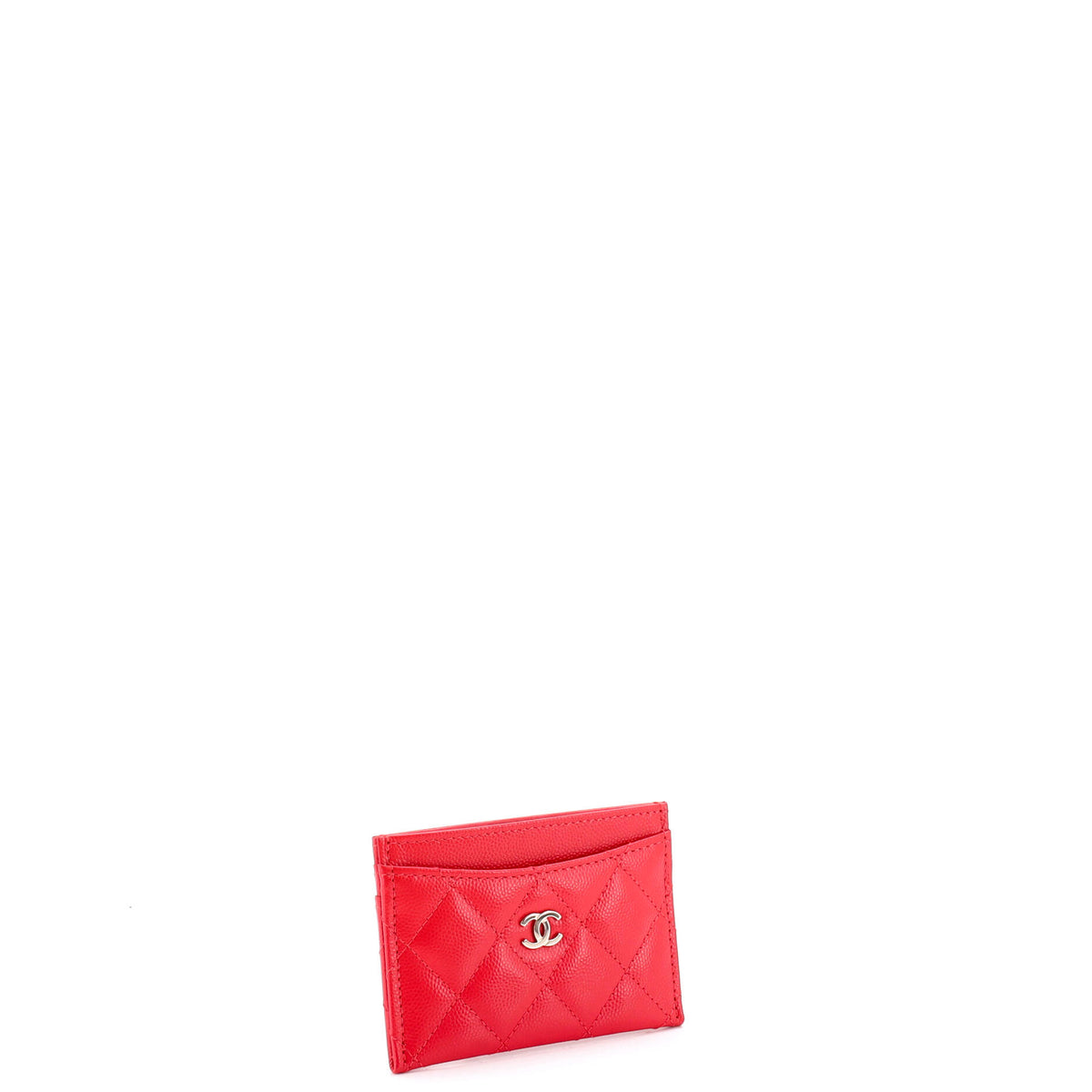 Pre Owned Chanel Classic Card Holder Quilted Caviar