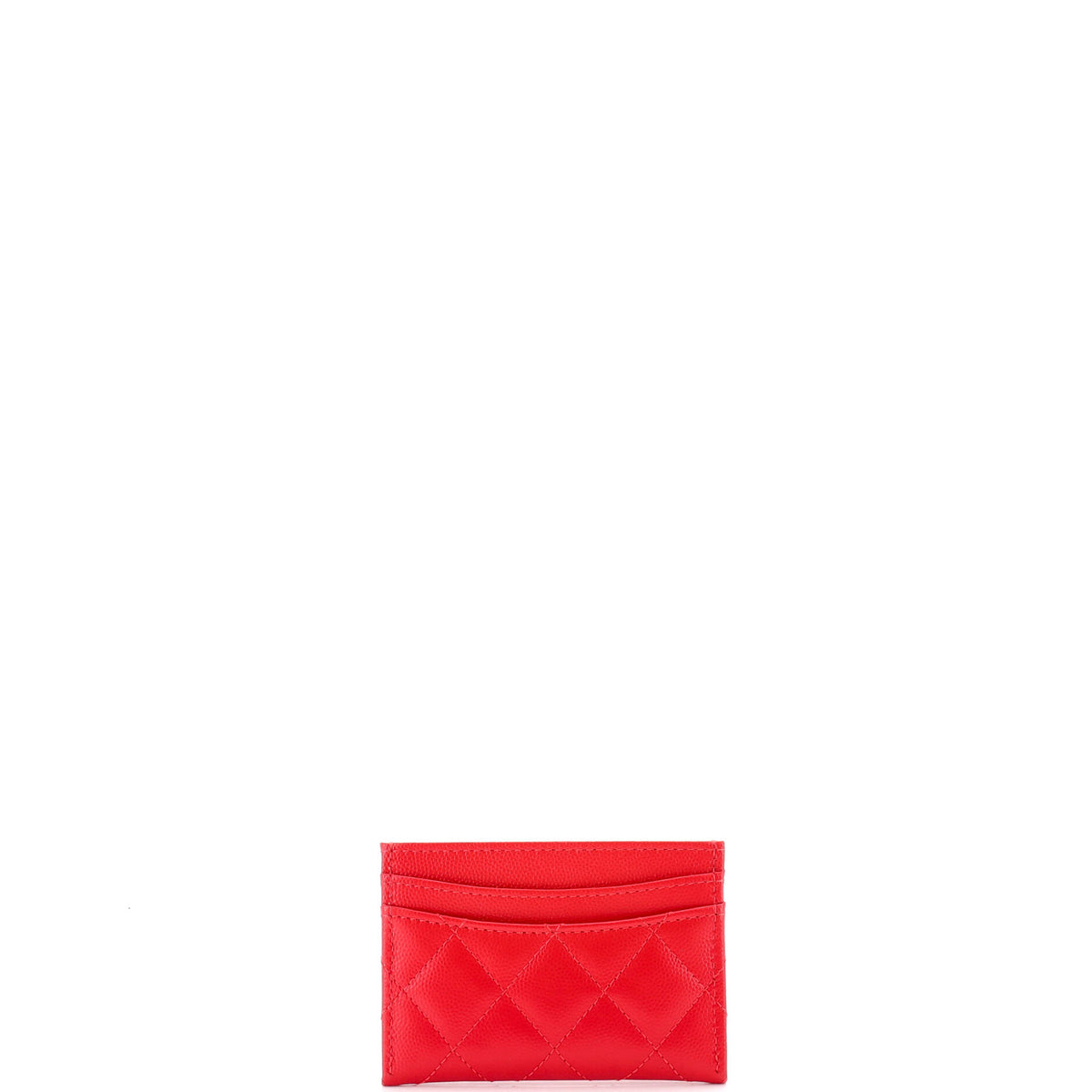 Pre Owned Chanel Classic Card Holder Quilted Caviar