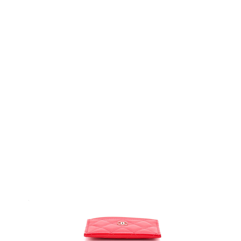 Pre Owned Chanel Classic Card Holder Quilted Caviar