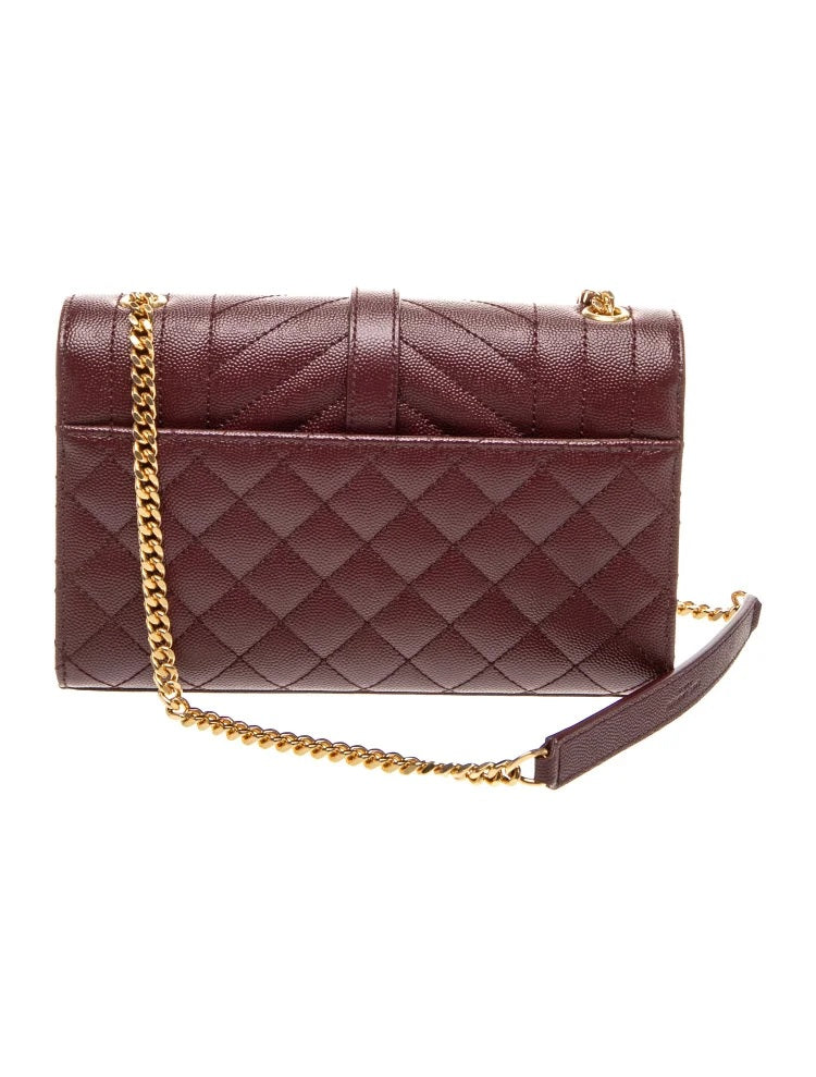 Pre Owned Saint Laurent  Leather Envelope Small