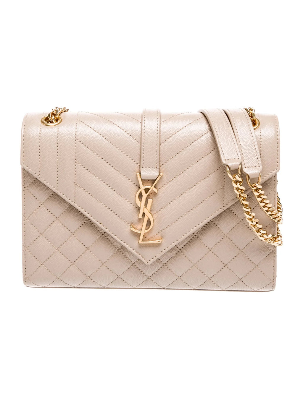 Pre Owned Saint Laurent Leather Envelope Medium