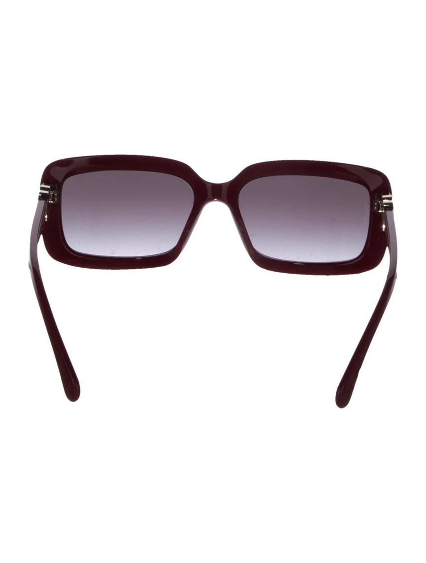 Pre Owned Chanel  Interlocking CC Logo Square Sunglasses
