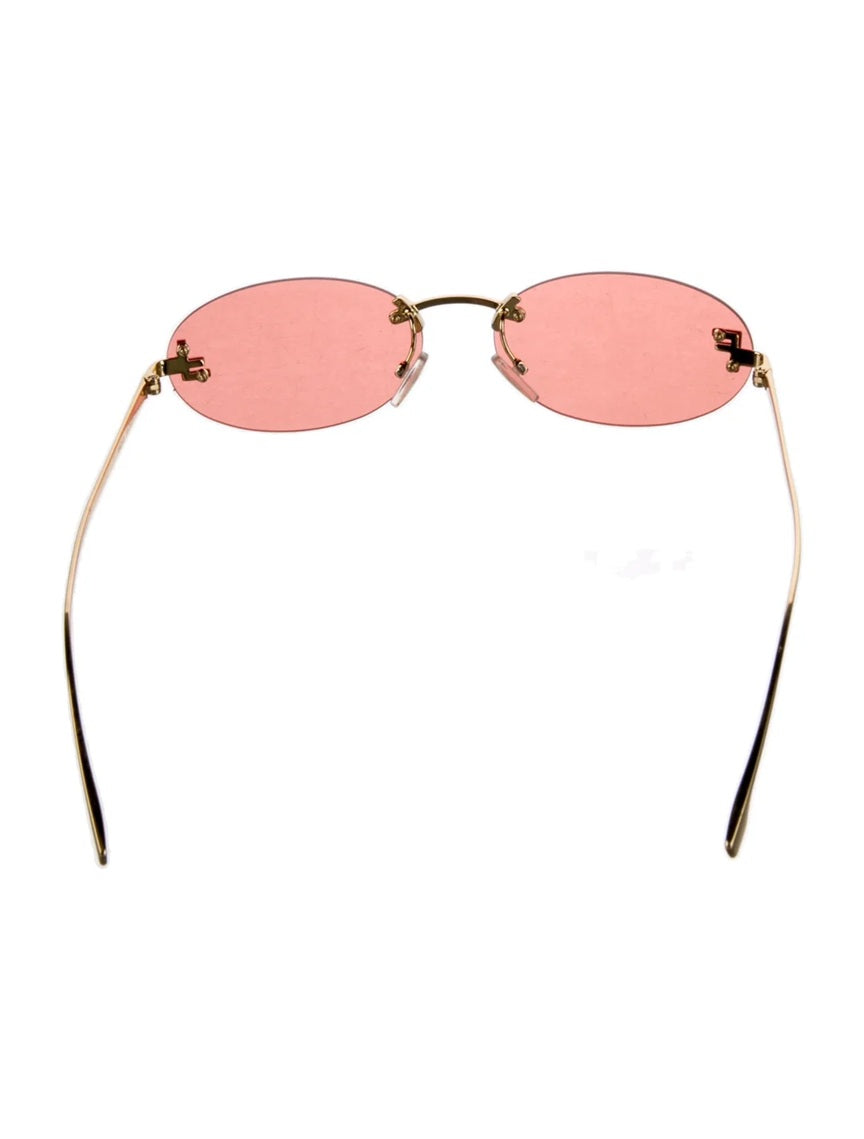 Pre Owned Fendi  Square Tinted Sunglasses