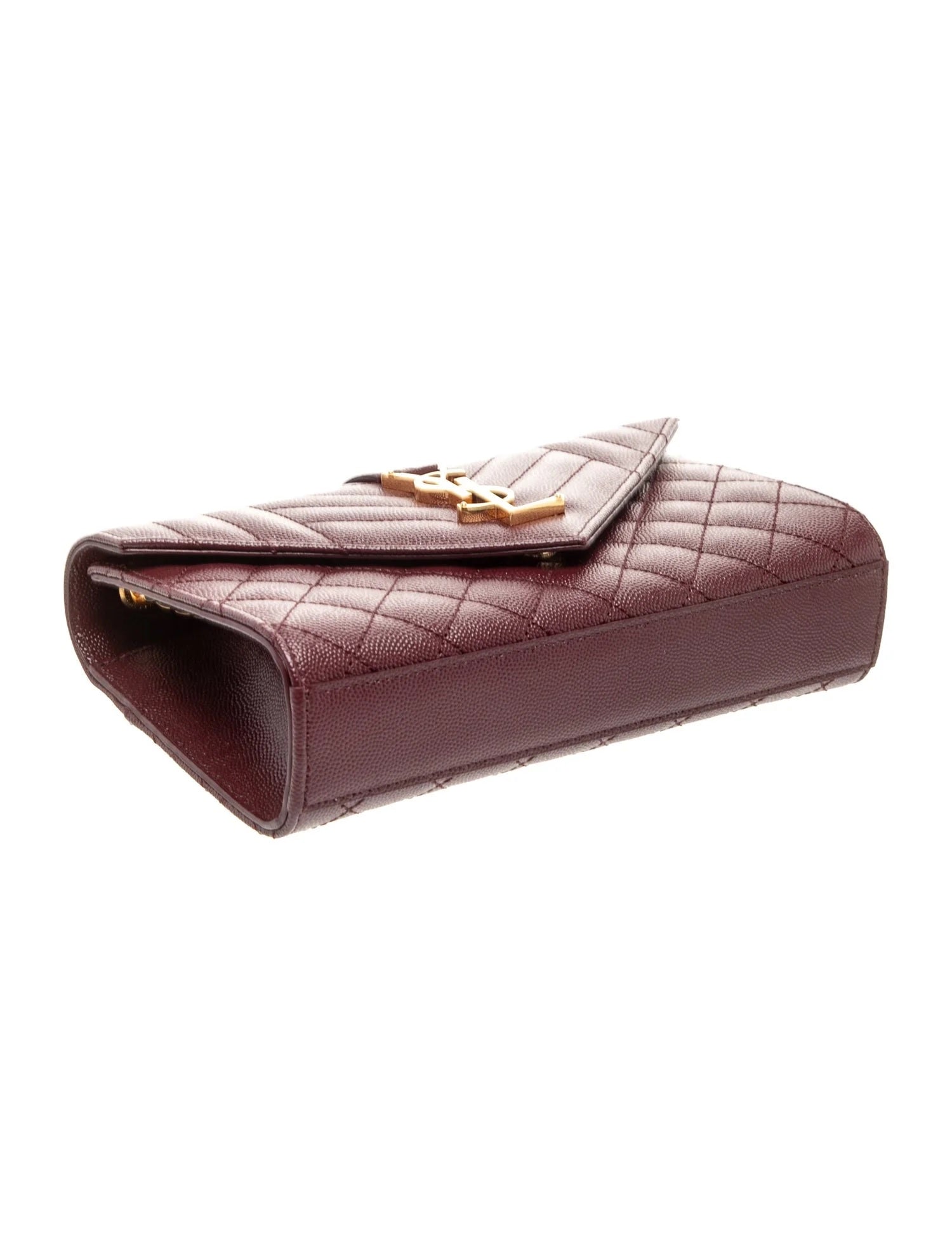 Pre Owned Saint Laurent  Leather Envelope Small