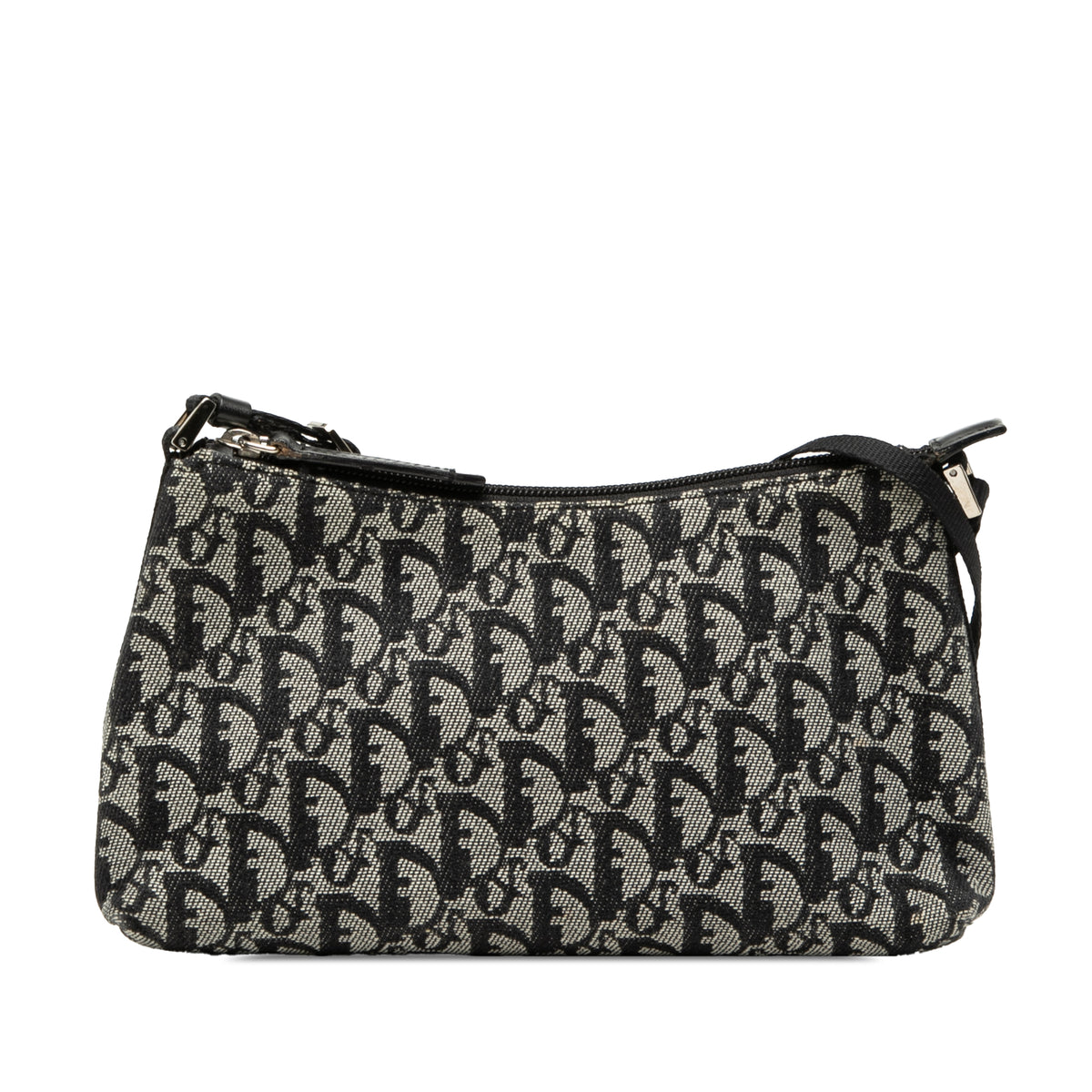 Pre Owned Christian Dior Vintage Trotter Pochette Shoulder Bag Diorissimo Canvas Small