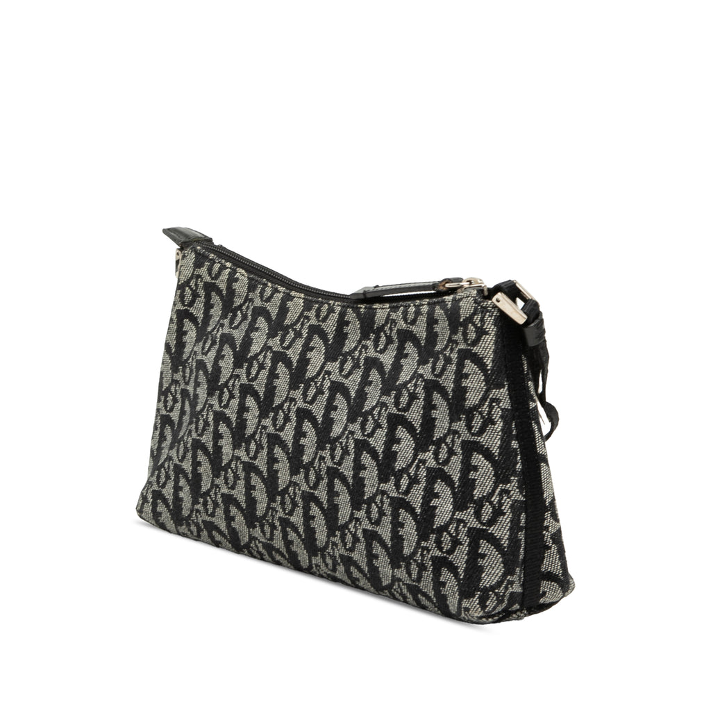 Pre Owned Christian Dior Vintage Trotter Pochette Shoulder Bag Diorissimo Canvas Small