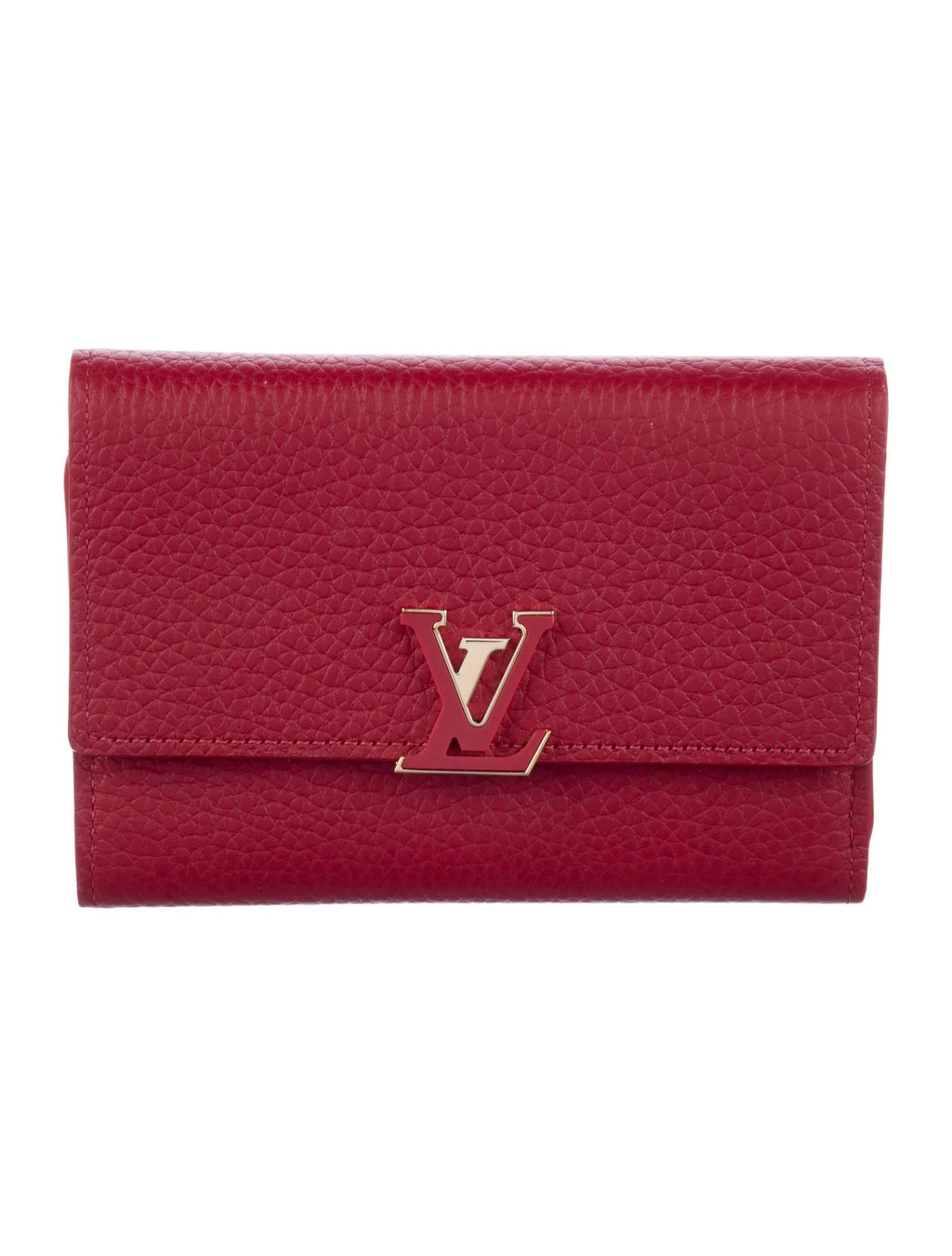 Pre Owned Louis Vuitton  Taurillon Leather Capucines Compact Wallet