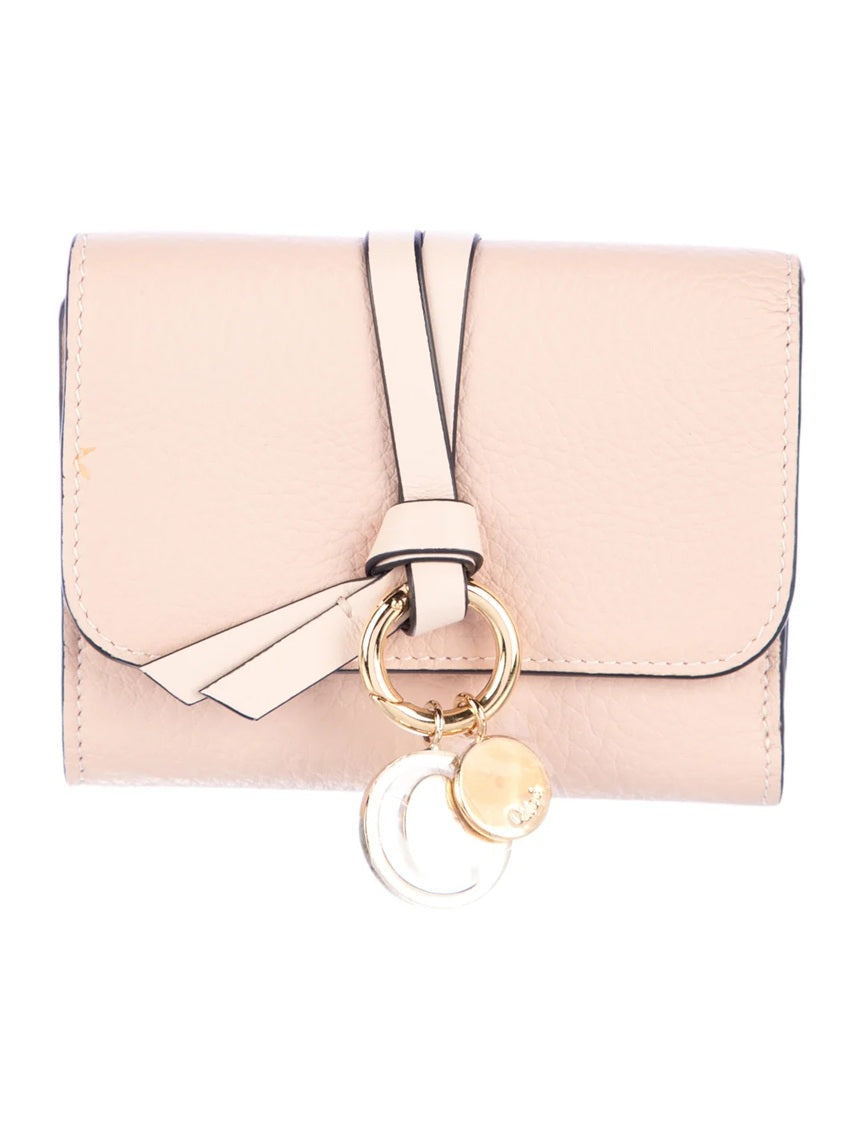 Pre Owned Chloé  Leather Compact Wallet