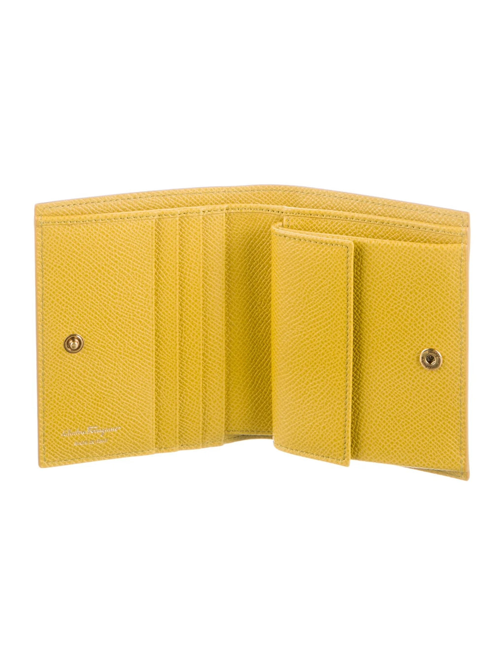 Pre Owned Salvatore Ferragamo Leather Compact Wallet