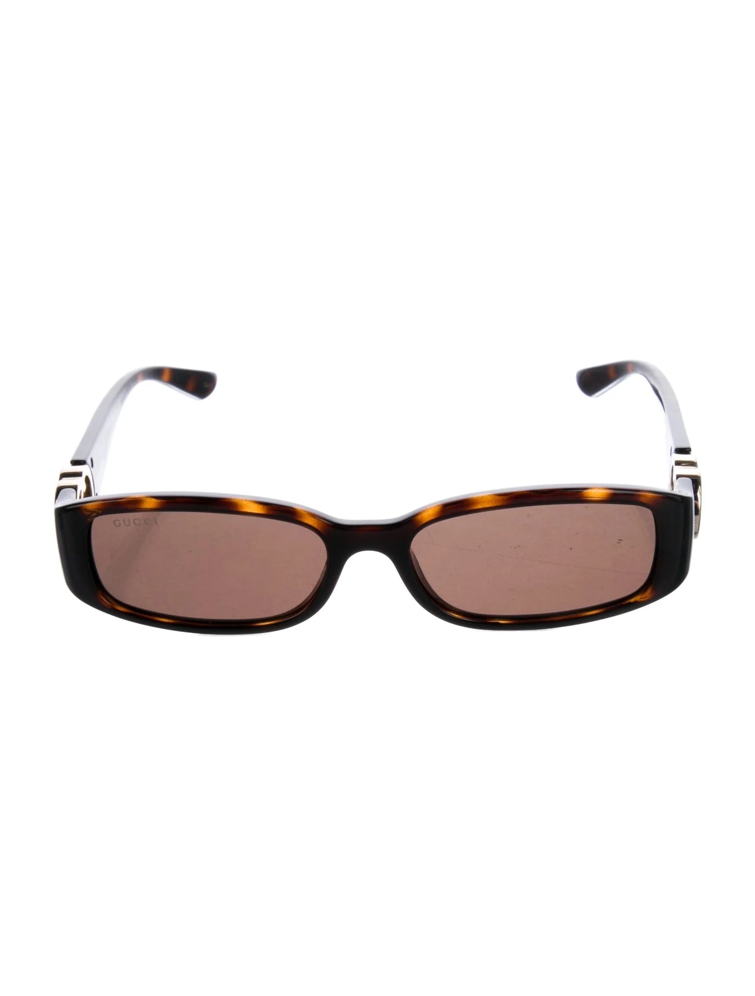 Pre Owned Gucci Web Accent Square Sunglasses