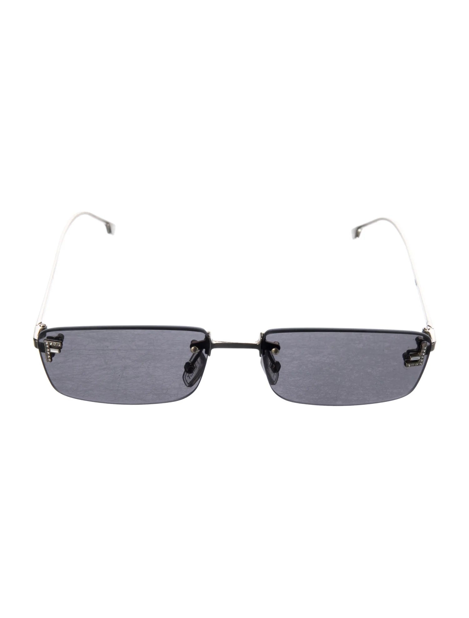 Pre Owned Fendi Square Tinted Sunglasses