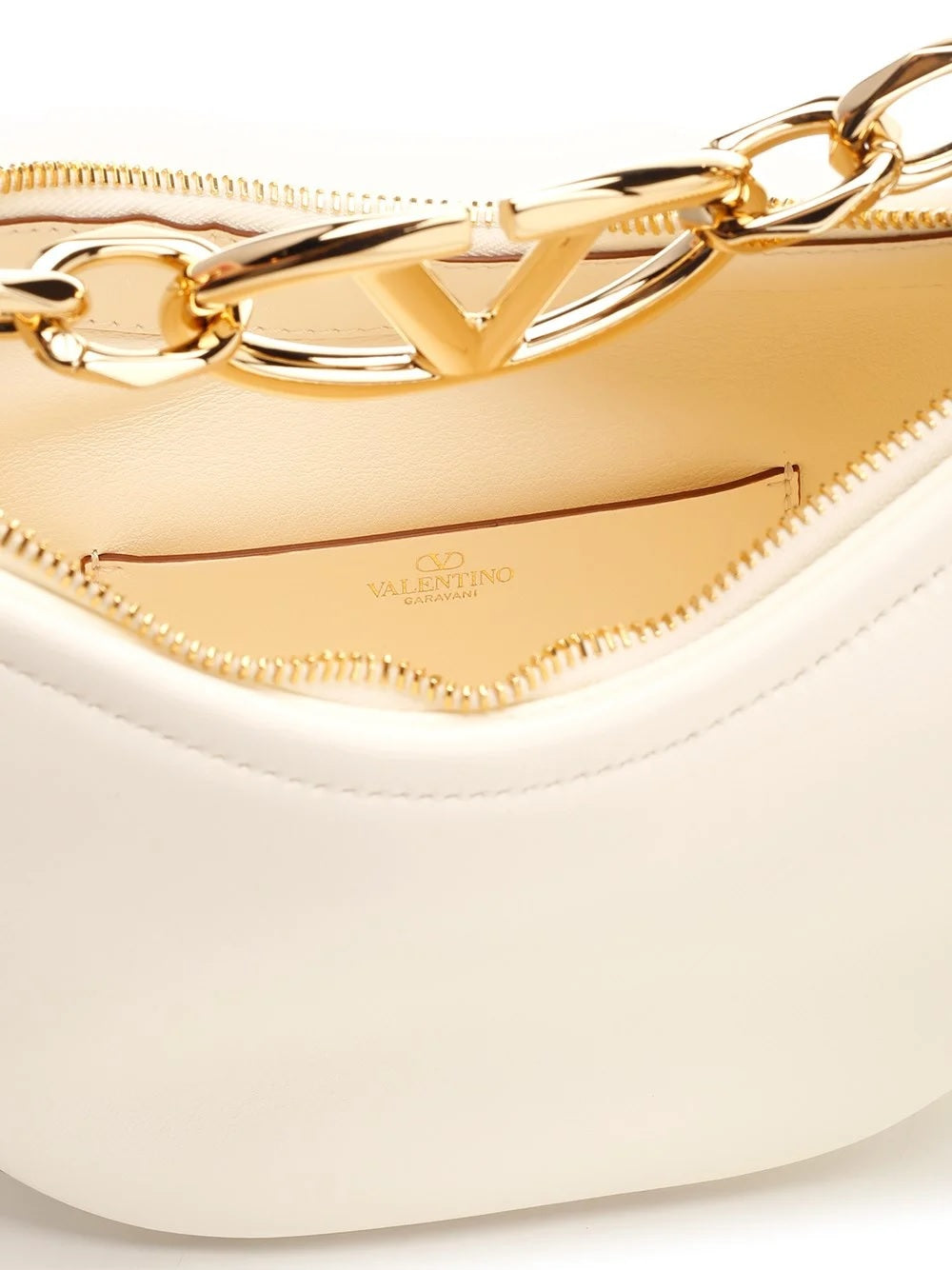 Pre Owned Valentino Garavani Vlogo Moon Hobo Leather Mini