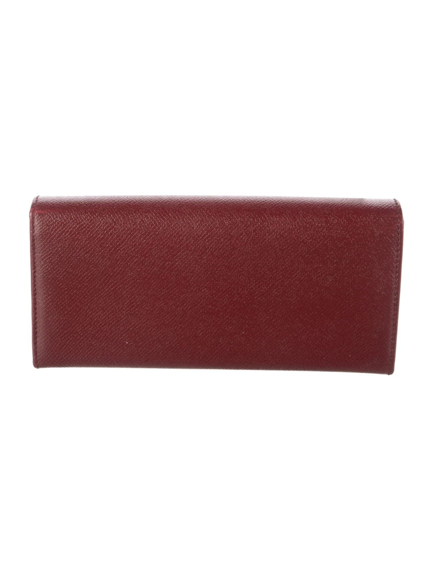 Pre Owned Salvatore Ferragamo  Leather Continental Wallet