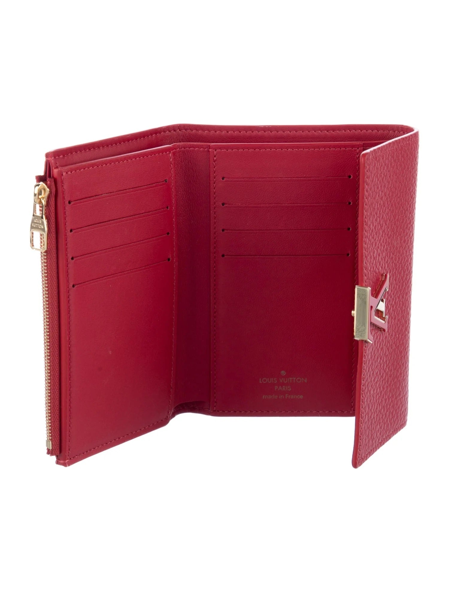 Pre Owned Louis Vuitton  Taurillon Leather Capucines Compact Wallet