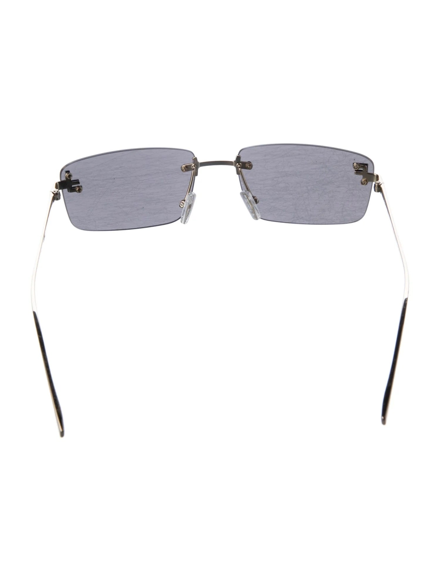 Pre Owned Fendi Square Tinted Sunglasses