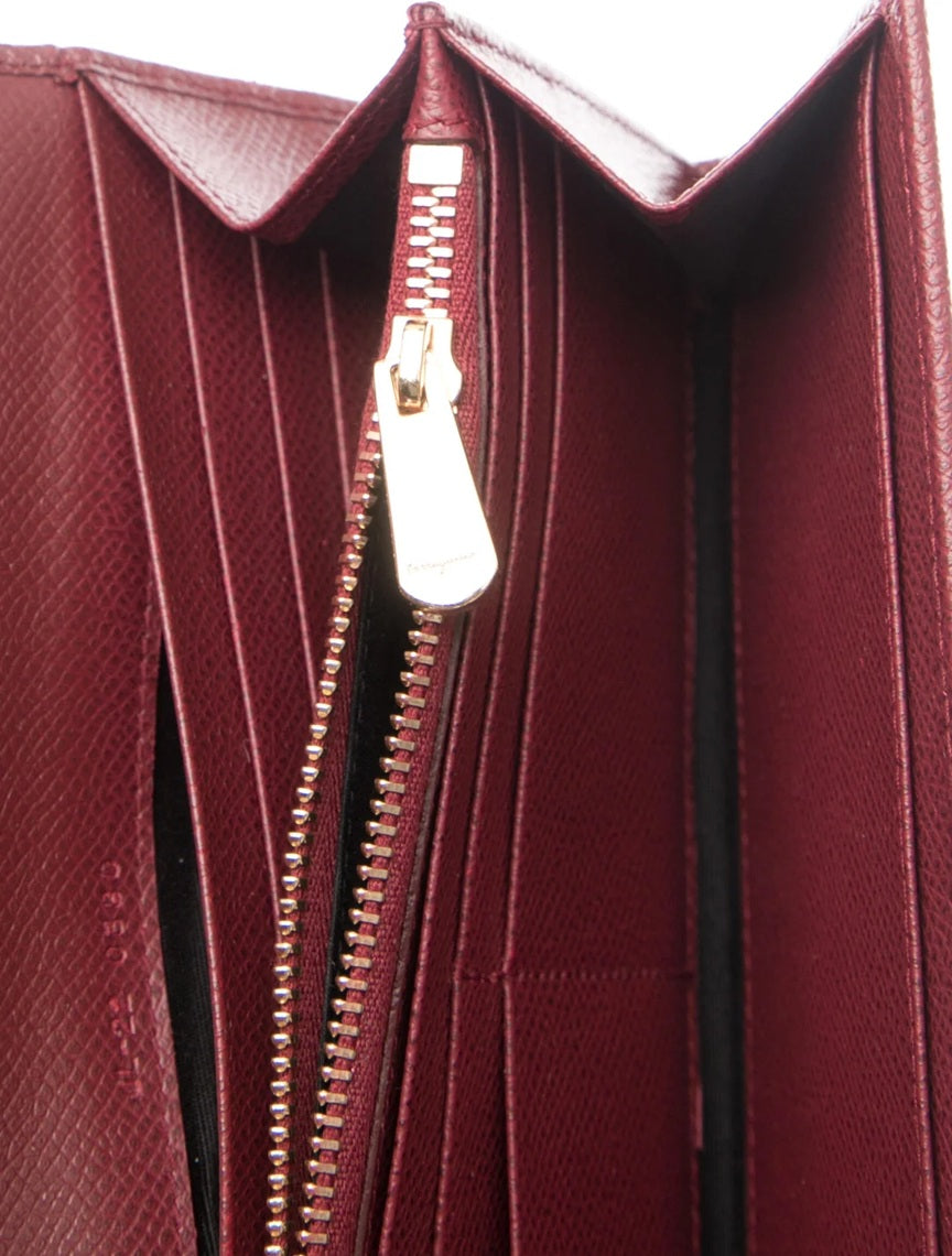 Pre Owned Salvatore Ferragamo  Leather Continental Wallet