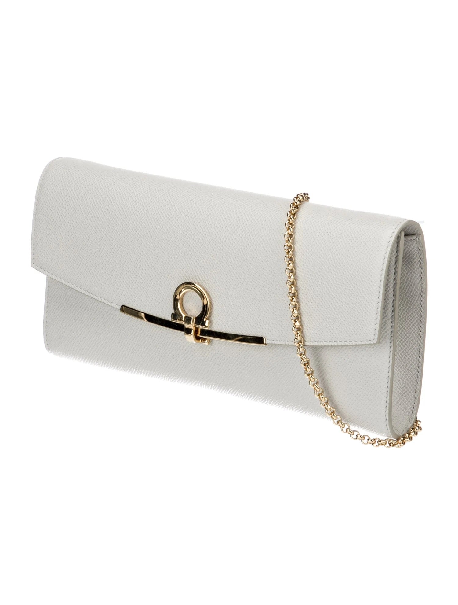 Pre Owned Salvatore Ferragamo Saffiano Leather Shoulder Bag