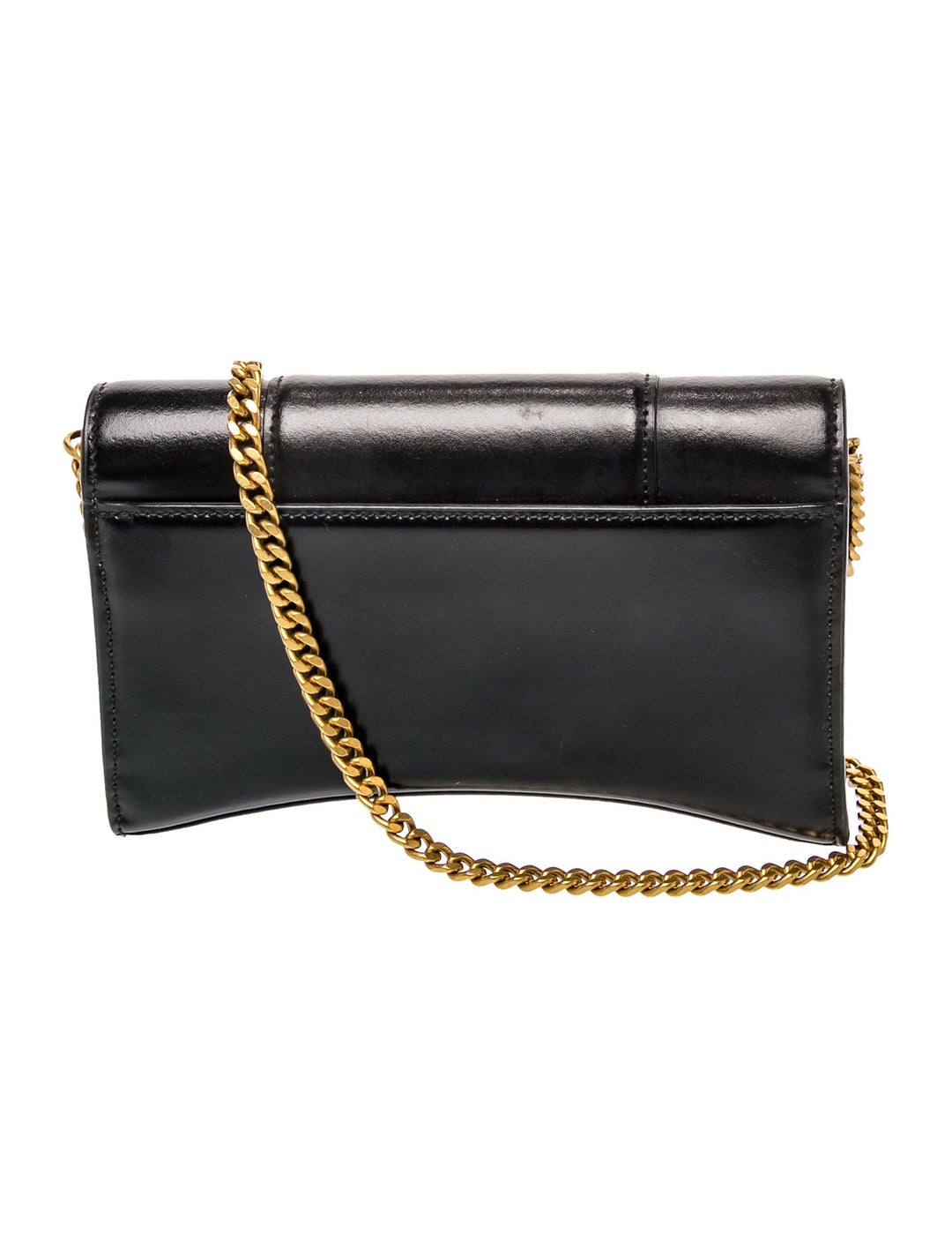 Pre Owned Balenciaga Leather Hourglass Wallet on chain