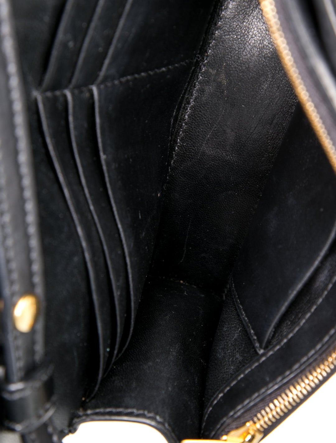 Pre Owned Balenciaga Leather Hourglass Wallet on chain
