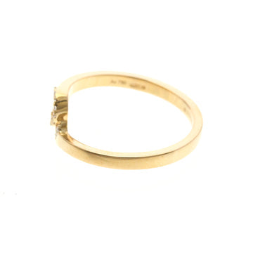 Pre Owned Gucci GG Running Ring 18K Yellow Gold with Diamonds
