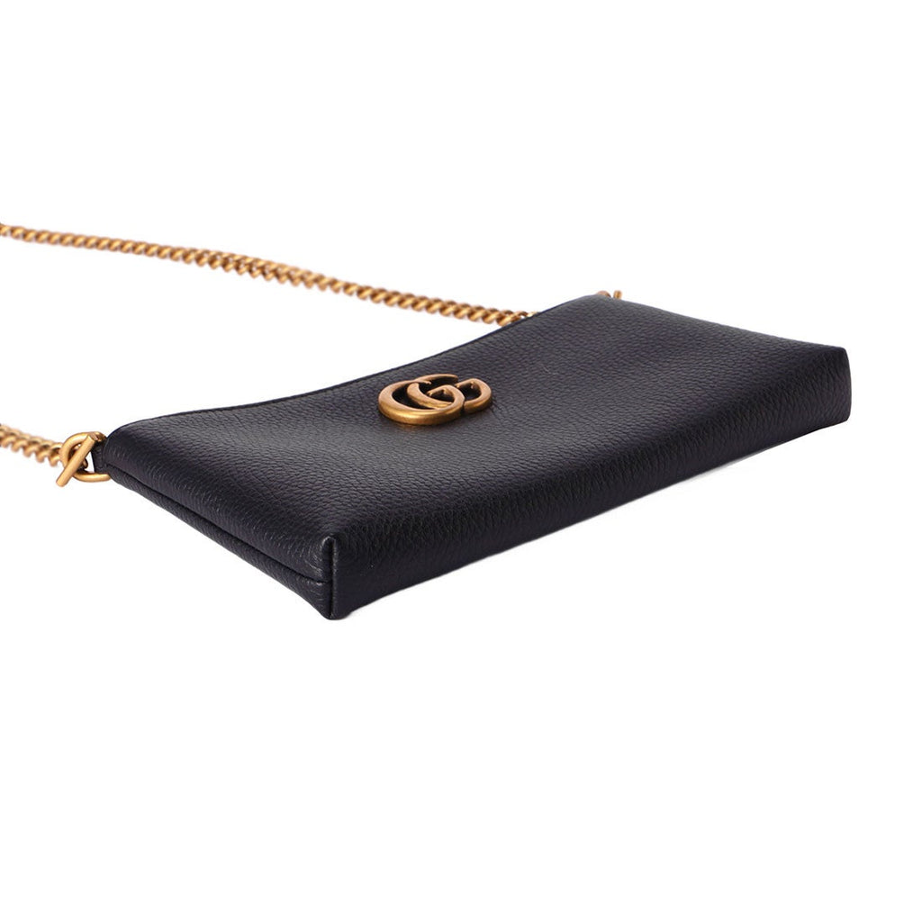 New Gucci Black GG Zip Crossbody Bag