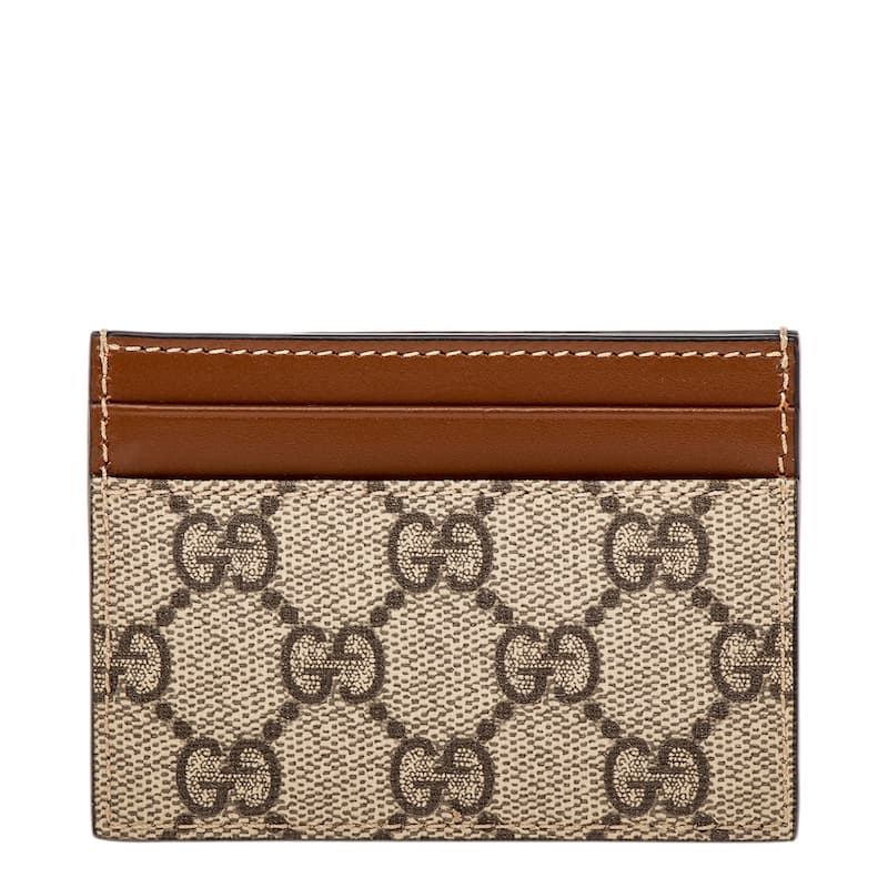 New Gucci GG Supreme Card Holder