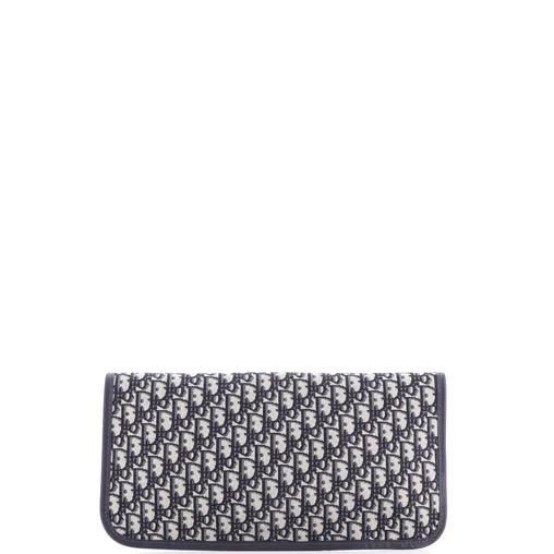 Pre Owned Christian Dior Fold Cluctch Oblique Canvas