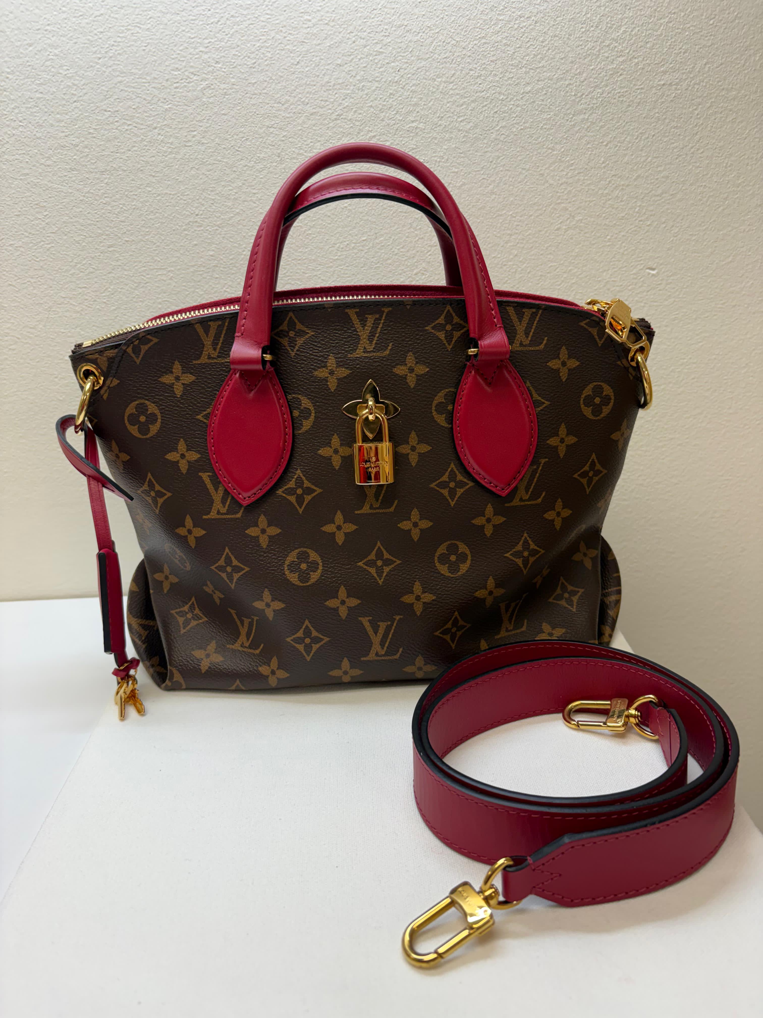 Pre Owned Louis Vuitton Flower Zipped Tote Monogram PM