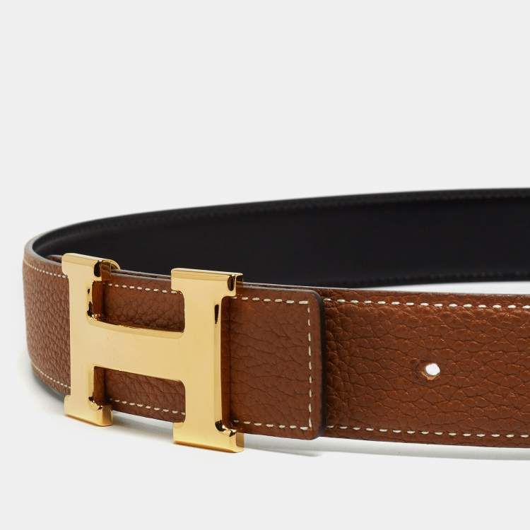 Pre Owned Hermes Constance Reversible Belt Leather Medium