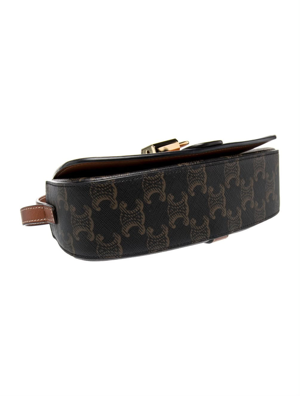 Pre Owned Celine Tabou Clutch with Strap Triomphe Coated Canvas