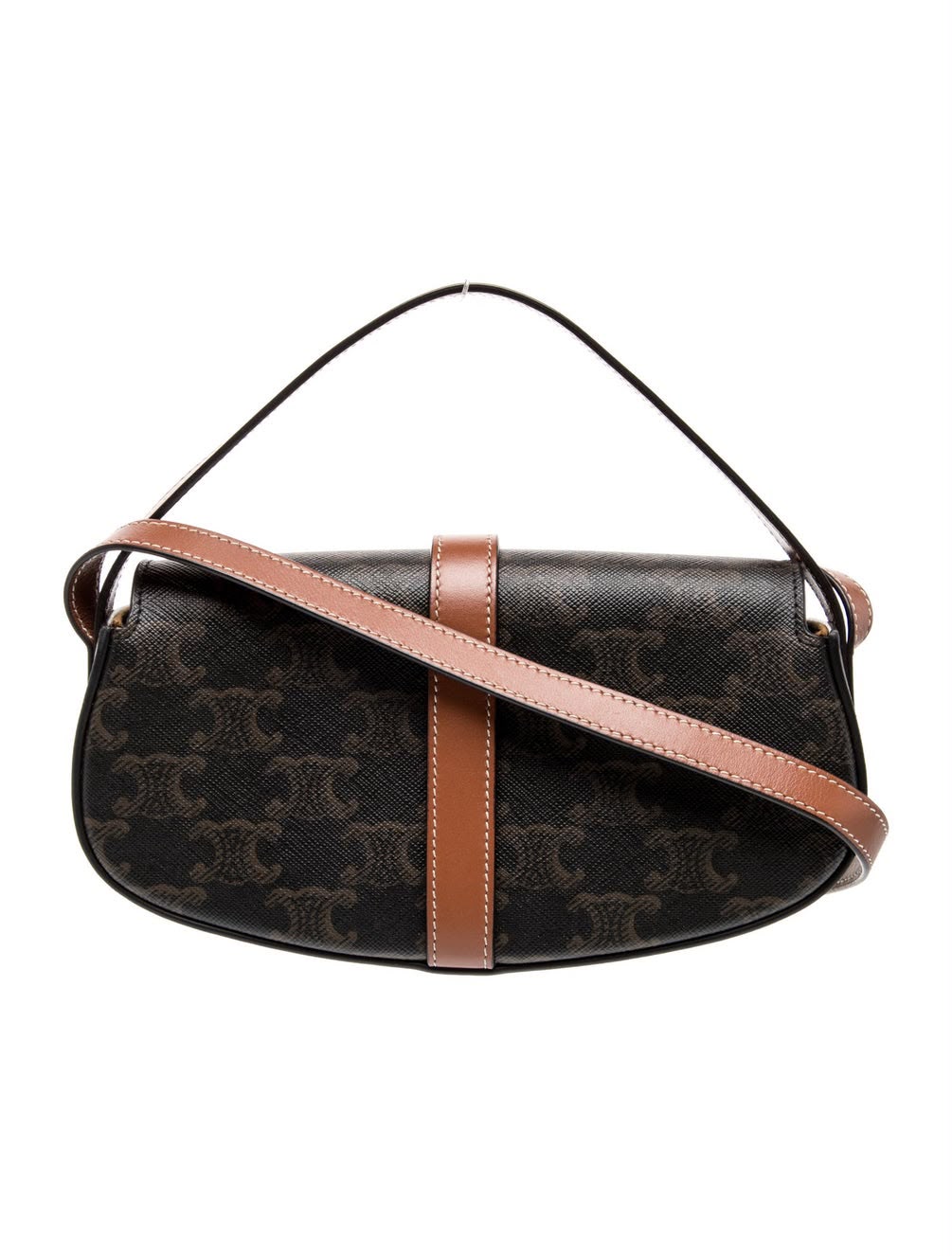 Pre Owned Celine Tabou Clutch with Strap Triomphe Coated Canvas