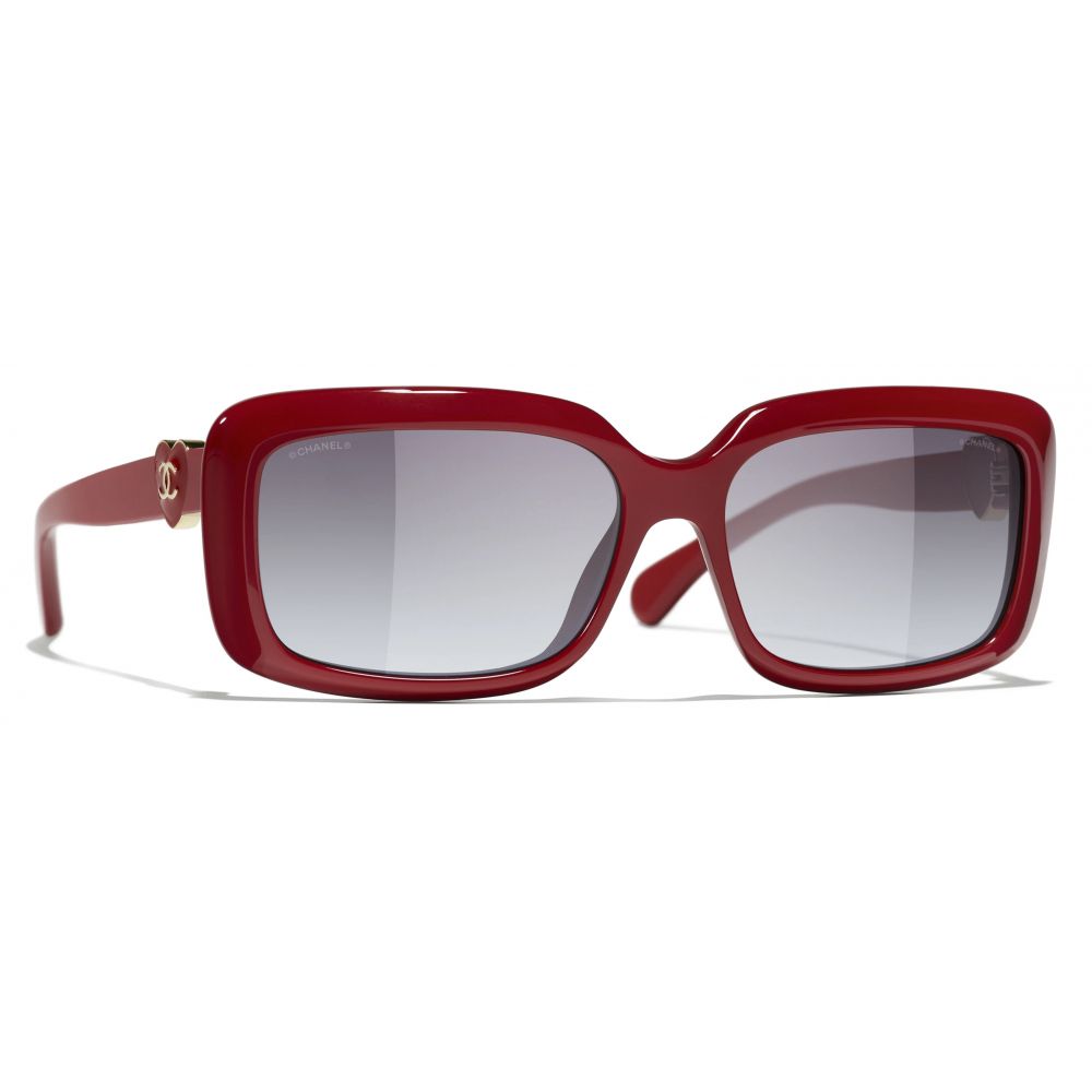 Pre Owned Chanel  Interlocking CC Logo Square Sunglasses
