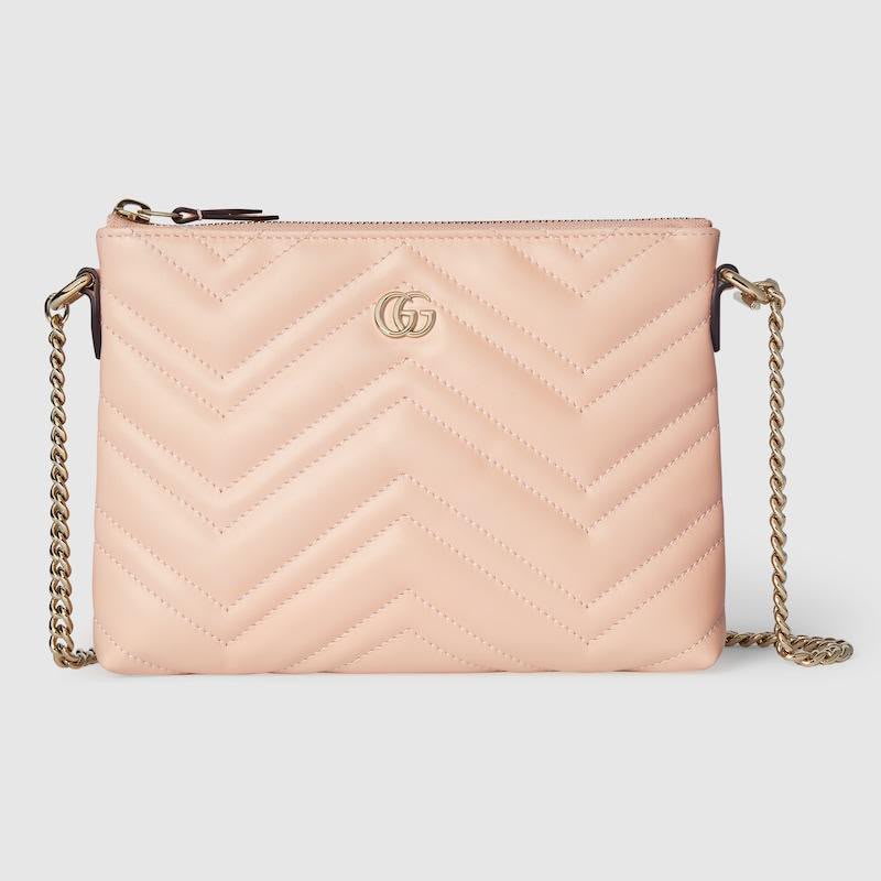 Pre Owned Gucci Gg Marmont Pochette with Chain