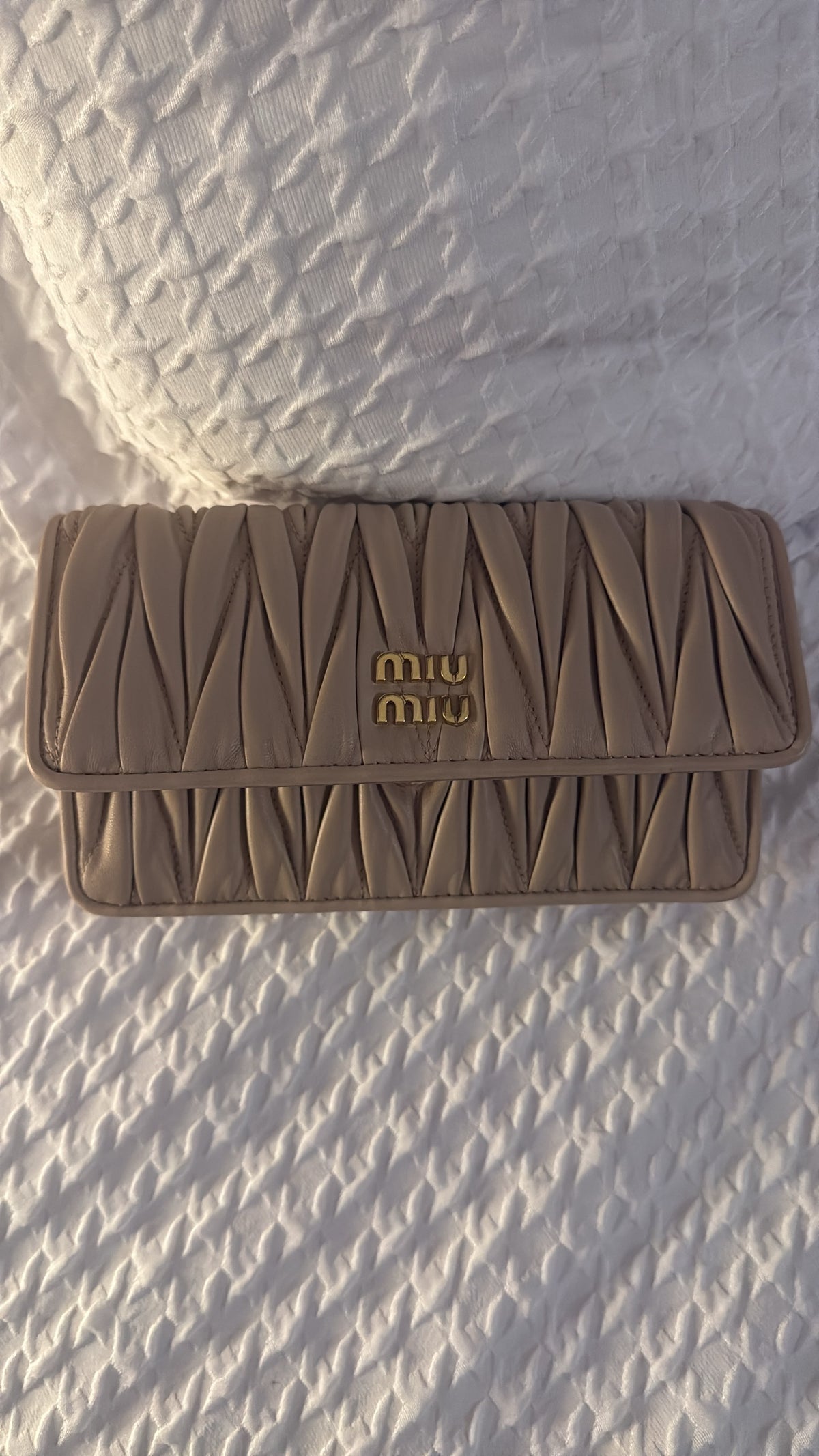 Pre Owned Miu Miu Leather Wallet on Chain