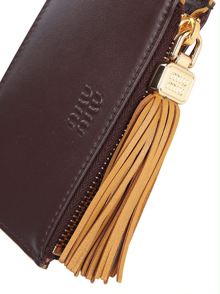 Pre Owned Miu Miu Leather Card Holder